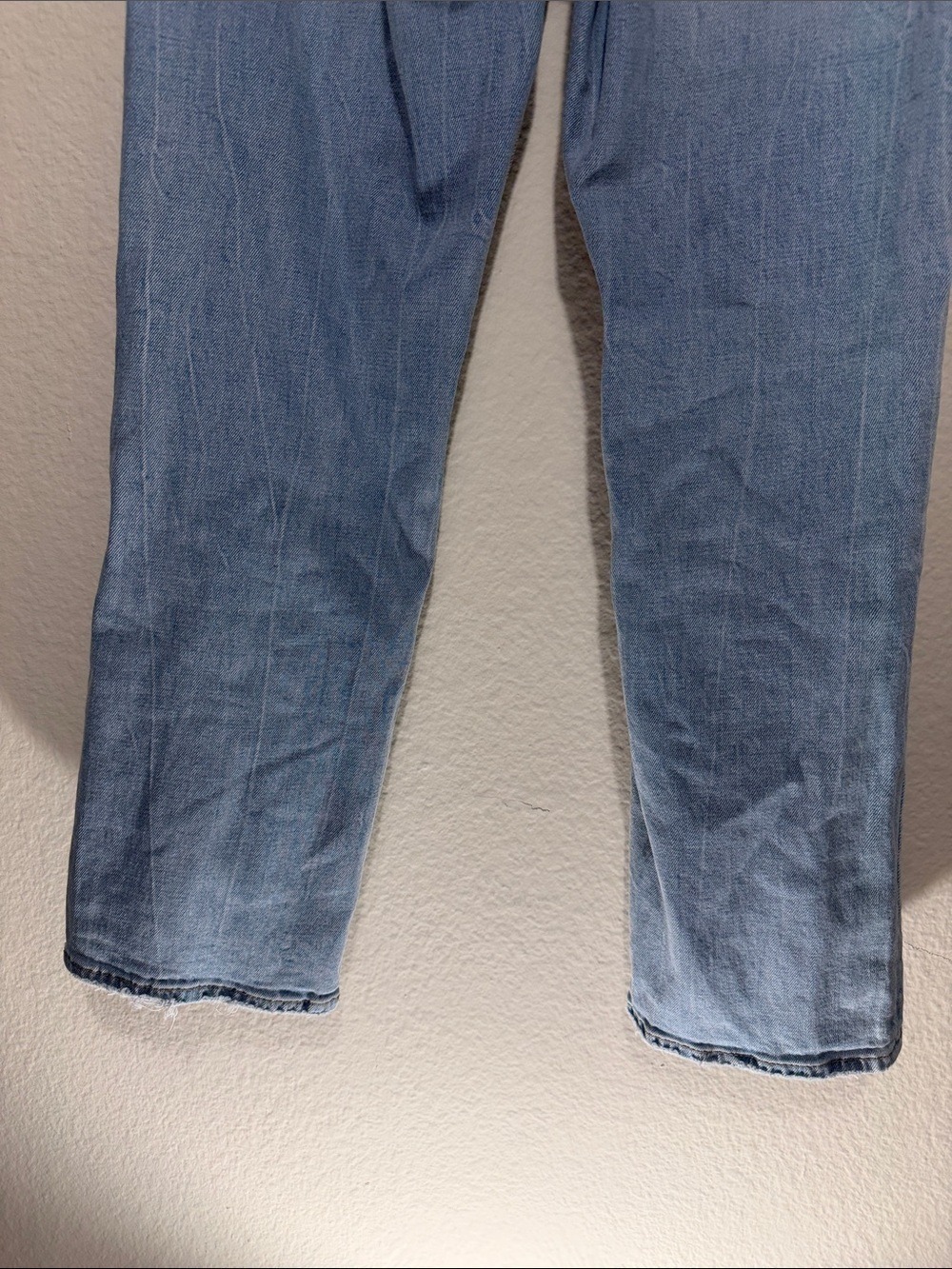Abercrombie & Fitch Light Blue Distressed Straight-Leg Jeans - Picture 8 of 8